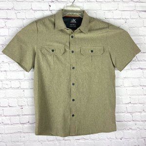 ZERO XPOSUR Travel Series Tan Short Sleeve Shirt. Size: Medium